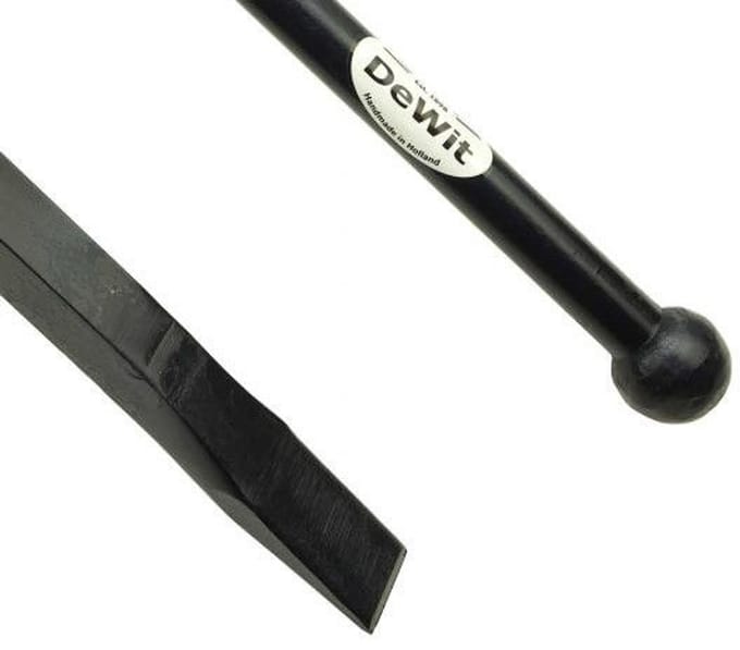 De Wit Stootijzer 1750mm met 40cm vierkant knop en beitel