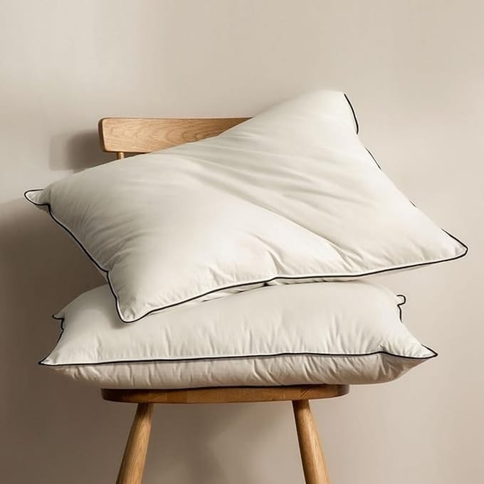 Set van 2 Hoofdkussens 50x75 cm – Zacht Medium Donskussen