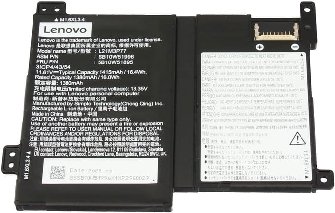 Lenovo L21M3P77 Batterij - 16,4Wh