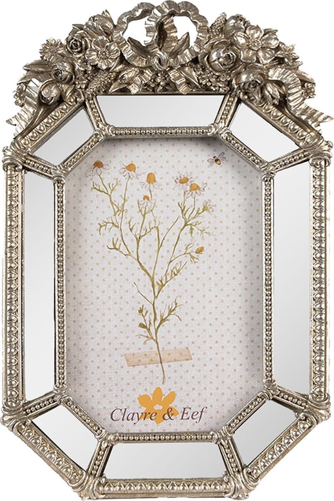 Clayre & Eef Fotolijst 10x15 cm Zilverkleurig Polyresin