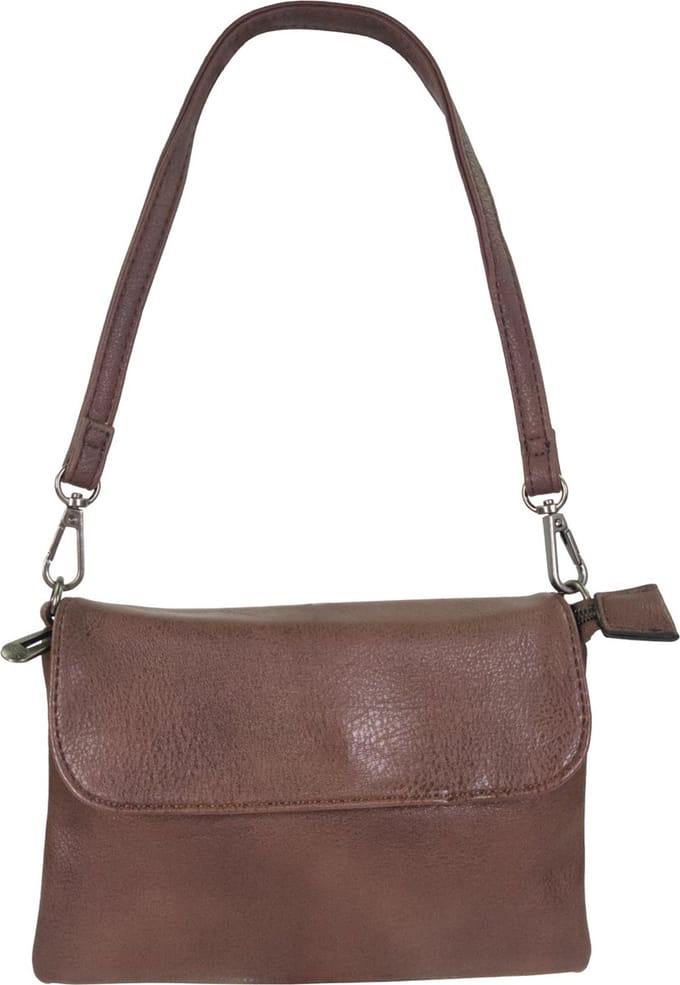 Flora&Co - Paris - Crossbody clutch - korte en lange instelbare riem - chocolade/bruin
