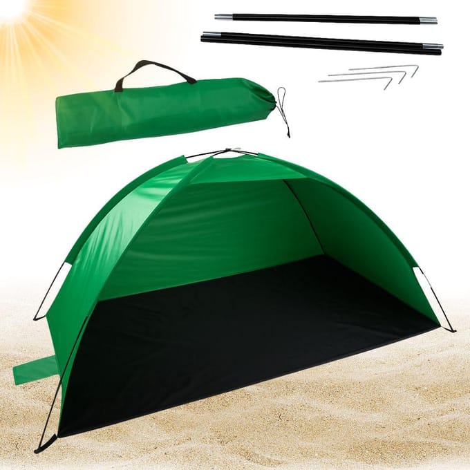 Hangzhou A Link Star Technology - Strandtent - UV Bescherming - Plooiend - Groen/Zwart