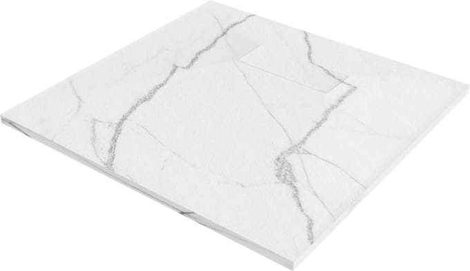 Mexen Hugo vierkante SMC-douchebak 80 x 80 , witte steen - 42158080