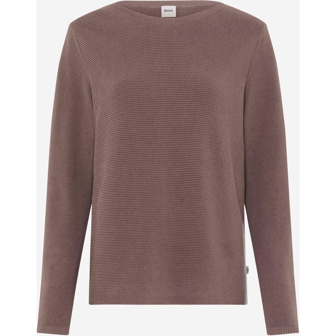 Brax Dames Trui  Style LESLEY warm greige, lichtbruin, maat 38