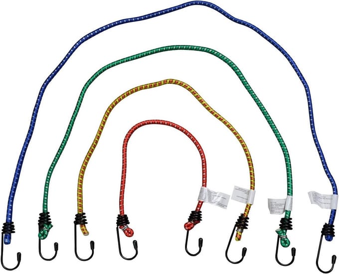8-delige Spanband Set met Karabijnhaken voor Bagage en Accessoires