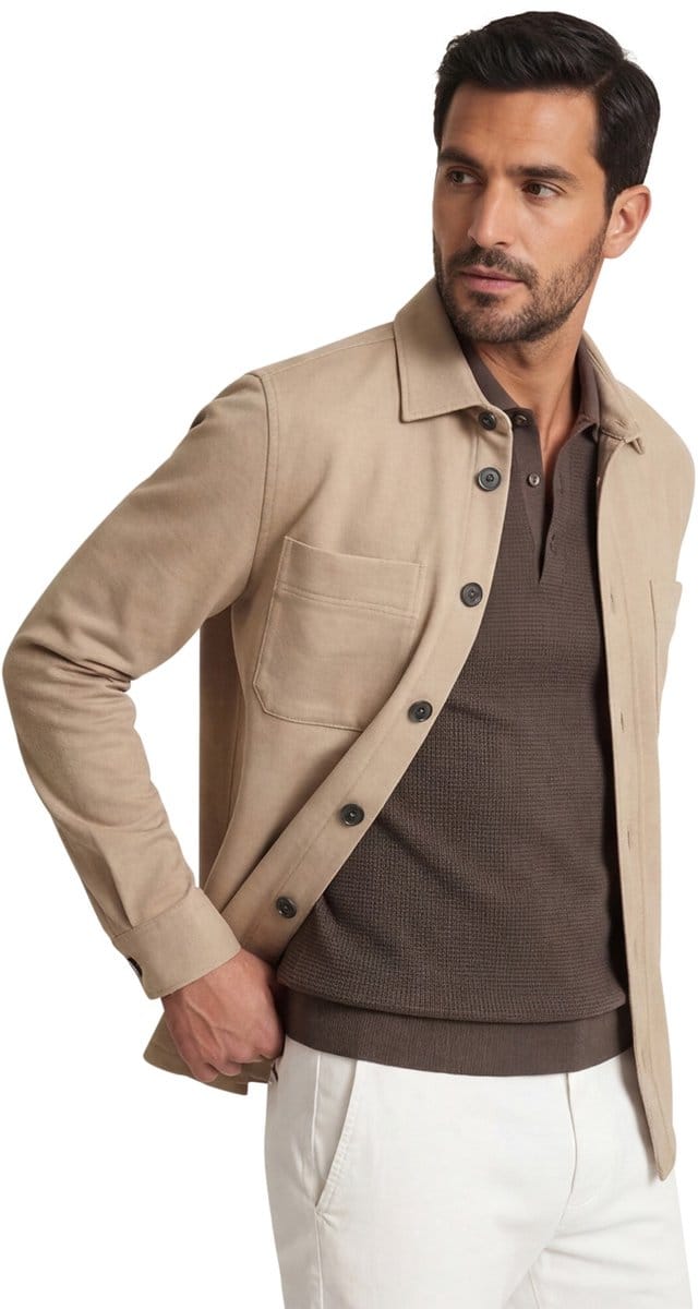 CASA MODA comfort fit overshirt - beige