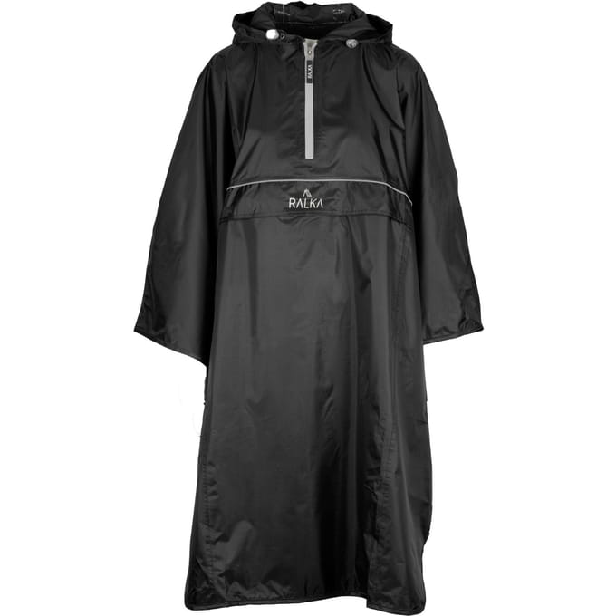 Ralka Regenponcho Waterdicht & Reflectie - Zwart - Volwassenen