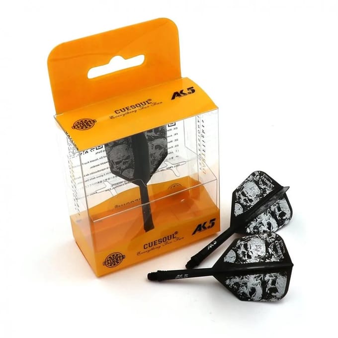 Cuesoul - ROST Integrated Dart Flights - Skeleton Black Shape