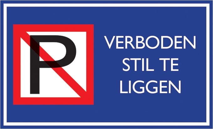 Pickup Nautic verboden stil te liggen - Bord 33x20cm