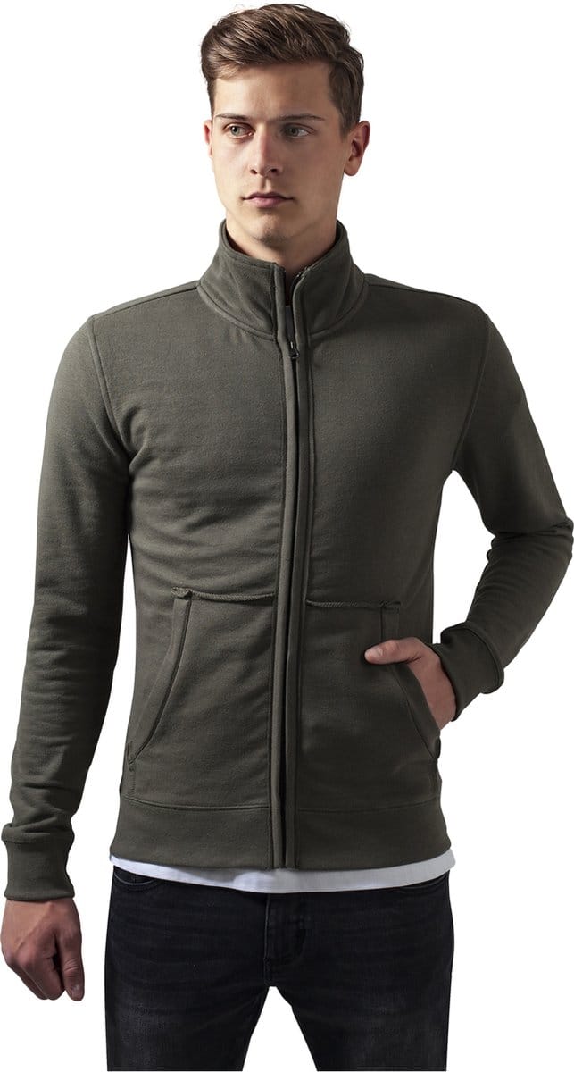 Urban Classics - Loose Terry Sweater/trui met rits - M - Groen