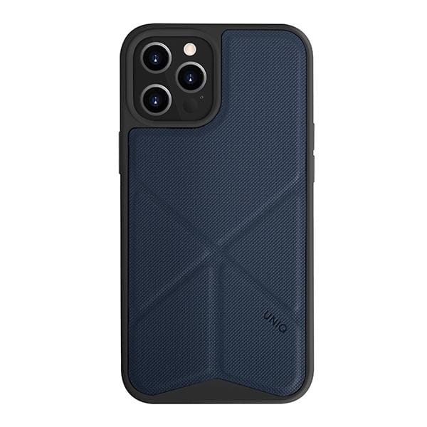 UNIQ Transforma - Etui - iPhone 12 Pro Max - Niebieski - Transformeerbare Functie