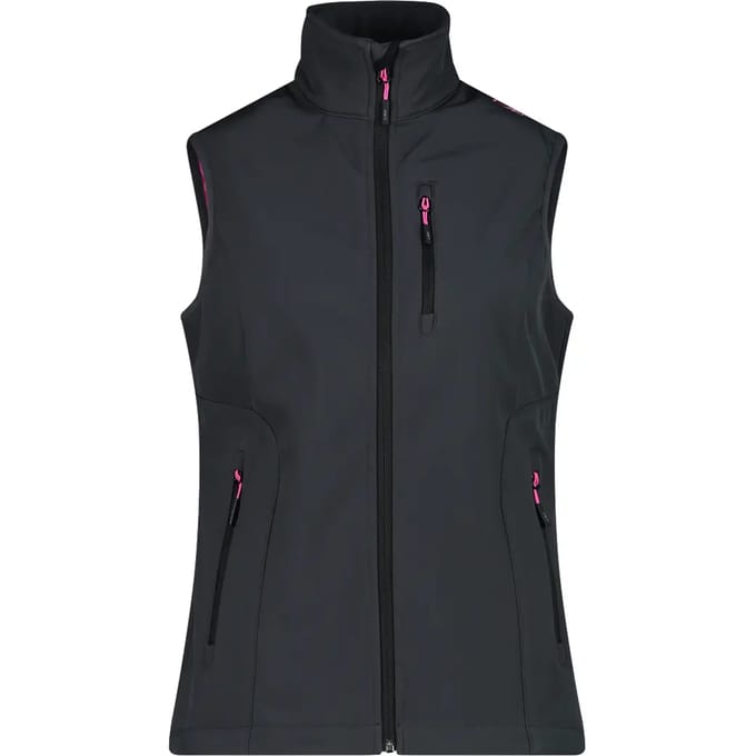 Dames softshell mouwloos jack CMP