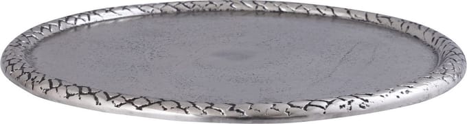 PTMD - Schaal Fahdi - Zilver - 30x30x2.5cm