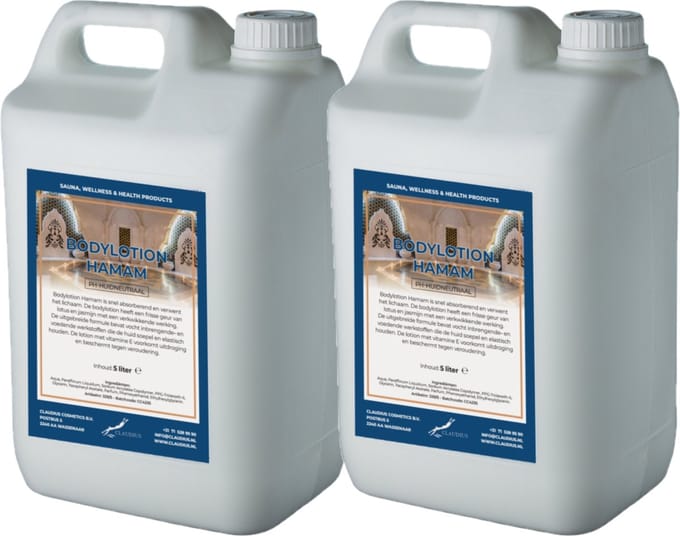 Bodylotion Hamam 5 Liter - set van 2 stuks - navulling - Voordeelverpakking