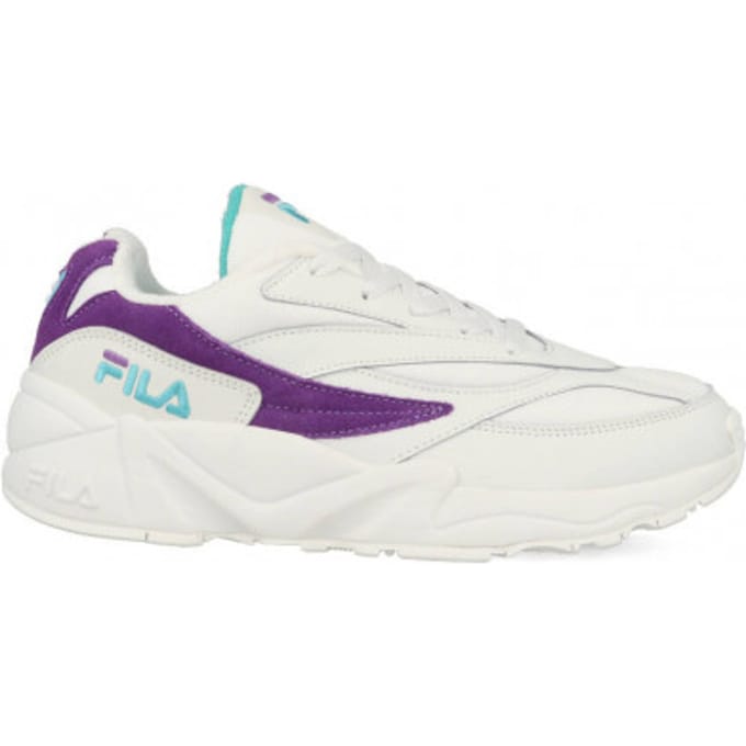 Fila Venom Low Heren Sneakers - White/Violet Tulip/Blue Curacao - Maat