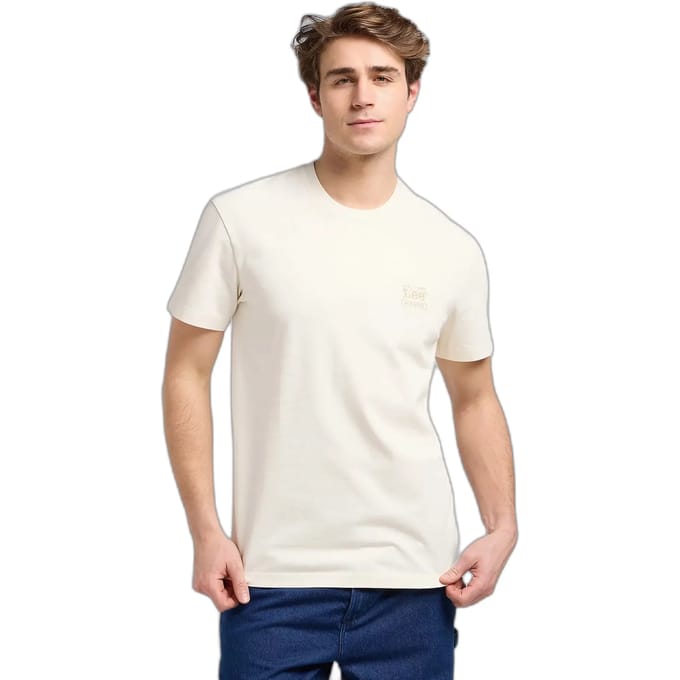 Lee Workwear Essential T-shirt Met Korte Mouwen Beige XL Man