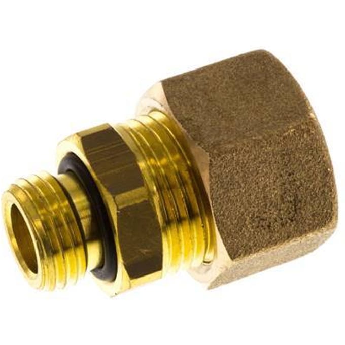 G 1/4'' Buitendraad x 12mm Messing Rechte Knelfitting met NBR Afdichting 75 Bar DIN EN 1254-2