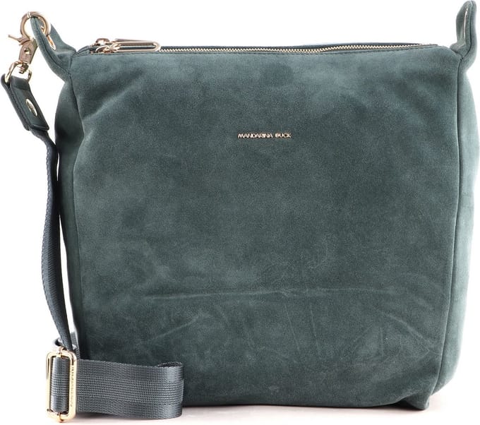 MANDARINA DUCK Leren Schoudertas Mellow Velvet Crossover Balsamic Green Petrol