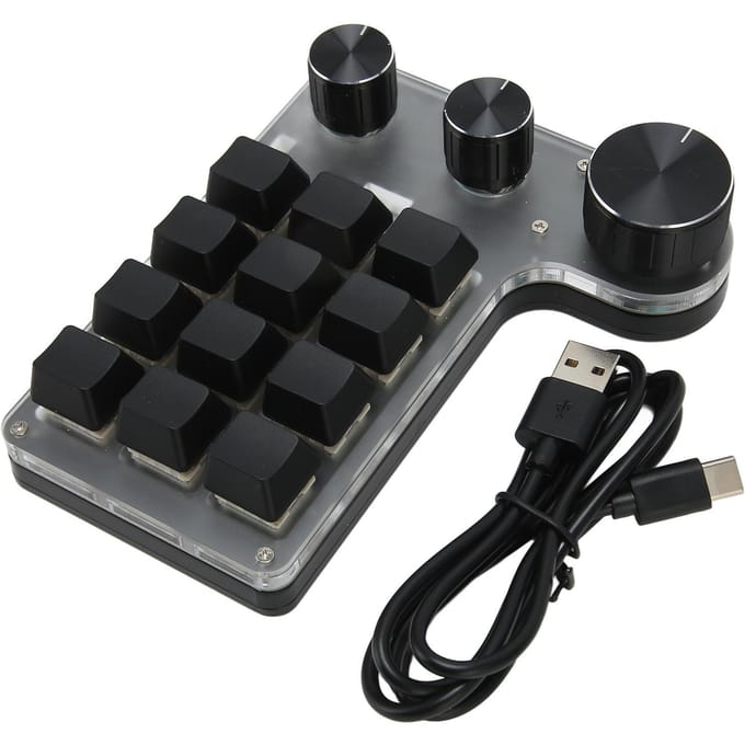 Clavier mécanique 12 touches Bluetooth Connexion USB Mini clavier macro programmable portable avec