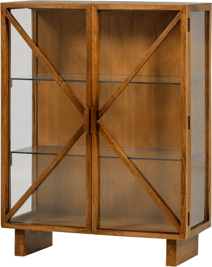 WOOOD Kella Kast 2-Deurs - Mango Hout - Naturel - 132x100x44