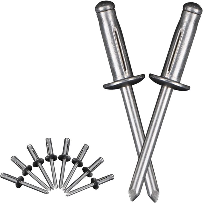 Dome Head Blind Rivets van Aluminium, 4.8 mm x 16 mm, Pop Rivets Assortiment voor Diverse Toepassingen