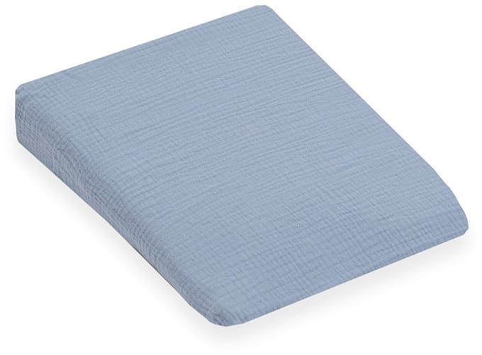 New Baby mousseline kussensloop 30x37cm blauw - Wigkussensloop