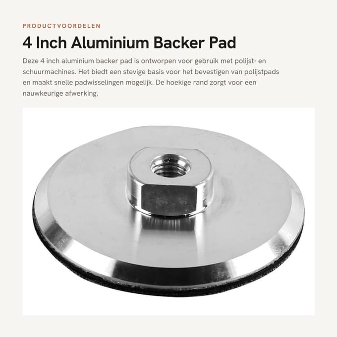 Dailygoods - 4 Inch Aluminium Backer Pad voor Slijpmachines