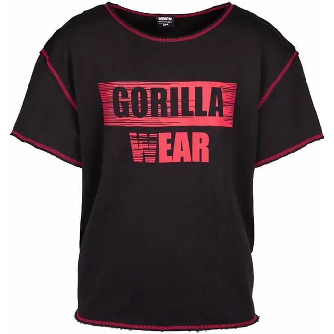 Gorilla Wear Wallace Workout Top - Zwart/Rood - S/M