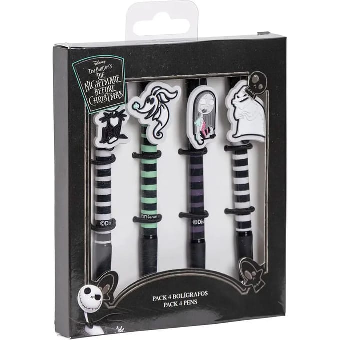 Set Balpennen The Nightmare Before Christmas 4 Onderdelen Zwart