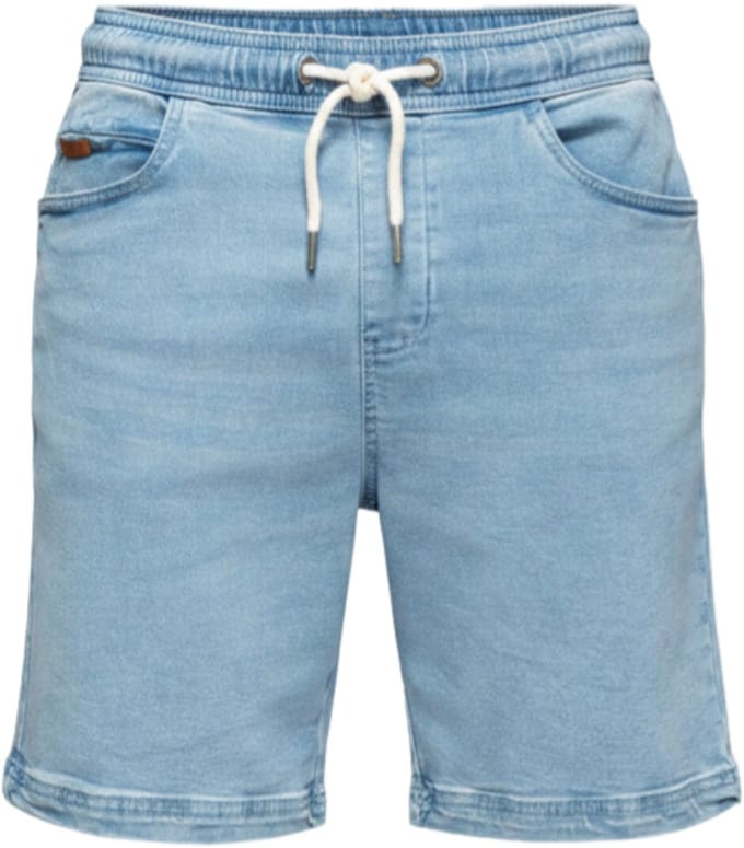 OMBRE Korte Broek - Regular Fit - Katoen - Effen Licht Indigo M