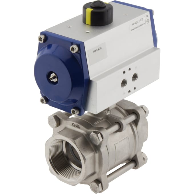 G3'' 2-Weg RVS Pneumatische Kogelkraan Dubbelwerkend - BL2SA3