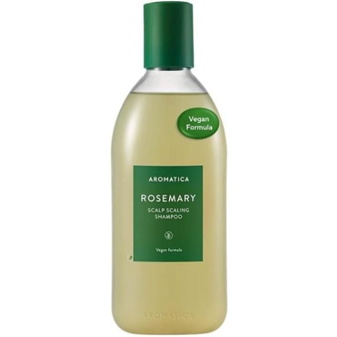 AROMATICA Rozemarijn Scalp Scaling Shampoo 400ml | Begin Schoon, Vanaf de Wortels — Rozemarijn & BHA Scalp Reset voor Haarloos Opbouw, Gevoed Haar beige
