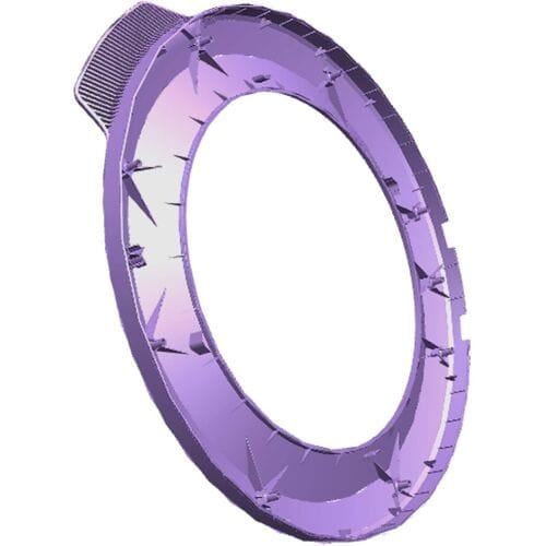 AEG deurkader, voorzijde, zilver, Ø490mm,Mass 140123070058