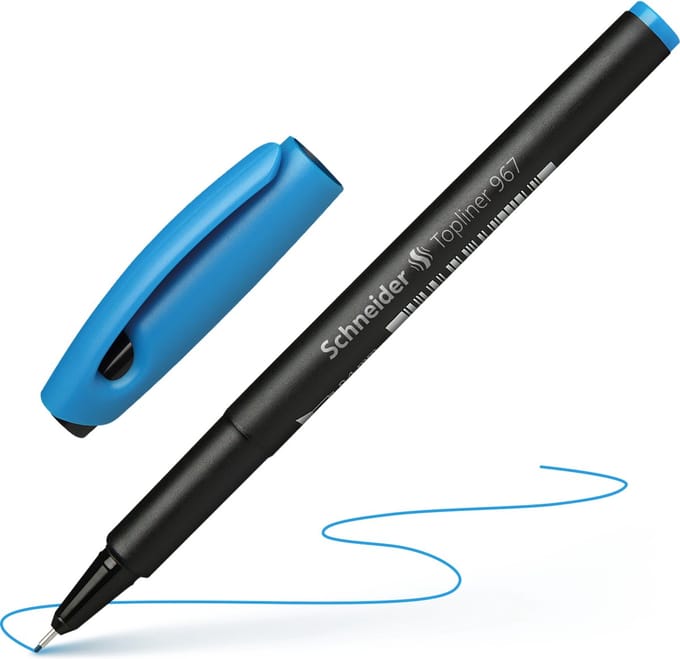 Schneider fineliner - Topliner 967 - lijnbreedte 0,4mm - turquoise - S-196714