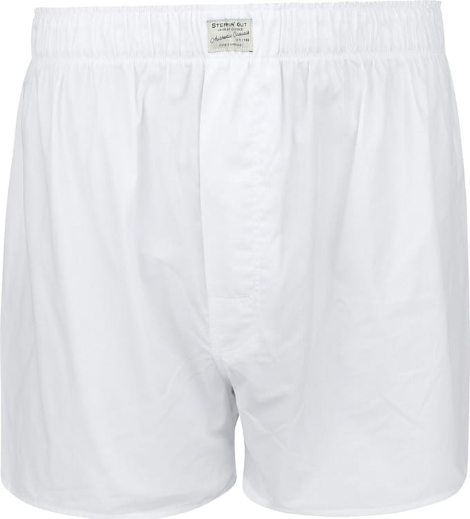 Steppin' Out Boxershort Solid Poplin Wit - Maat S - Heren - Boxershorts