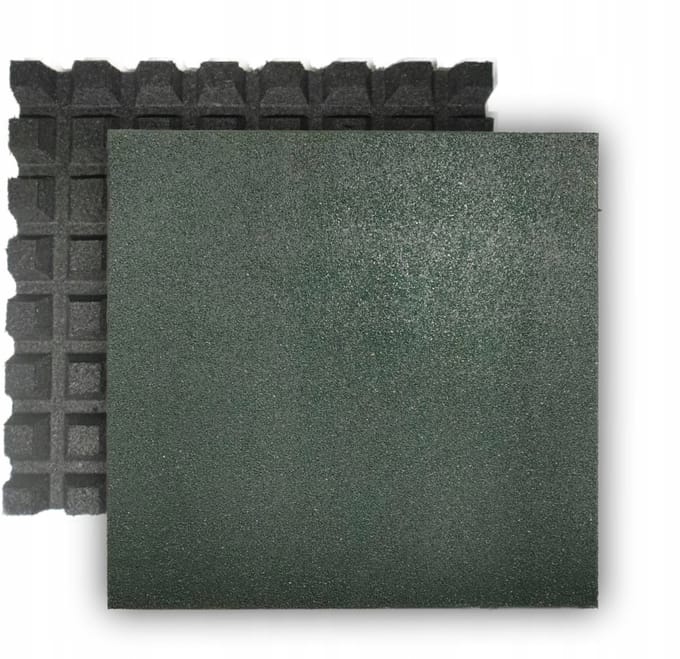 Merkloos - Rubberplatform - 50x50x4cm - Groen - Onverslijtbaar