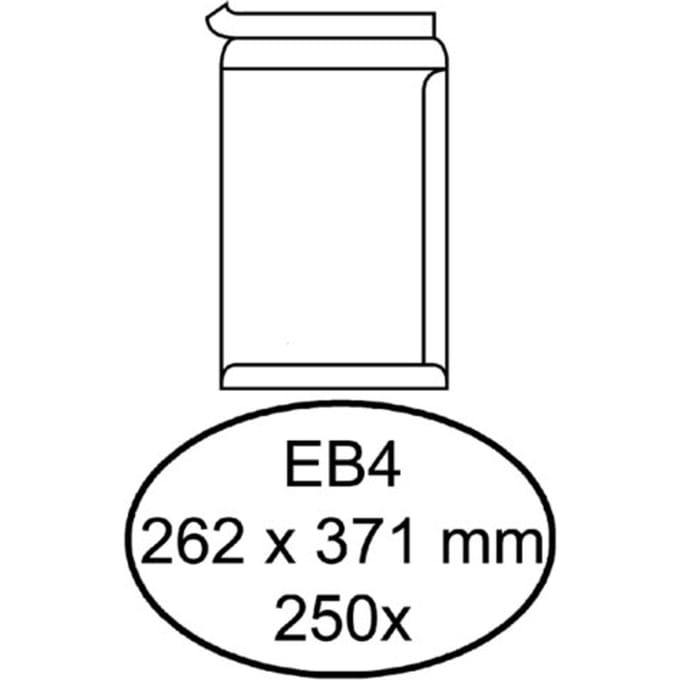 Envelop Quantore akte EB4 262x371mm zelfklevend wit 250 stuks