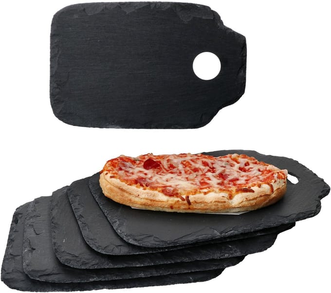 Set van 6 Scivaro leistenen borden 18x27 cm - 315295