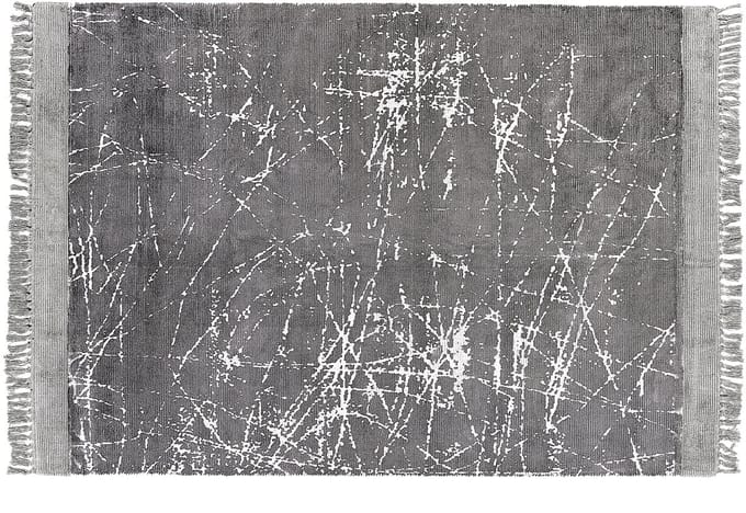 HANLI - Vloerkleed - Grijs - 160 x 230 cm - Viscose