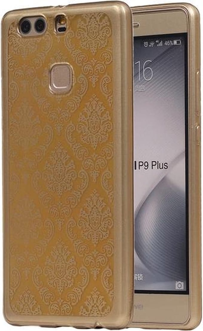 Goud Brocant TPU back case cover hoesje voor Huawei P9 Plus