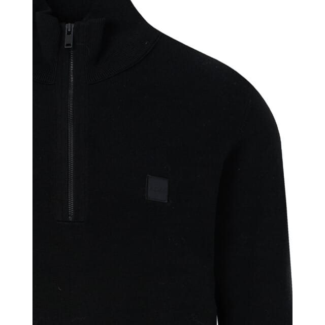 BOSS Kanobix Half Zip Trui Zwart - Maat M - Heren - Quarter zip