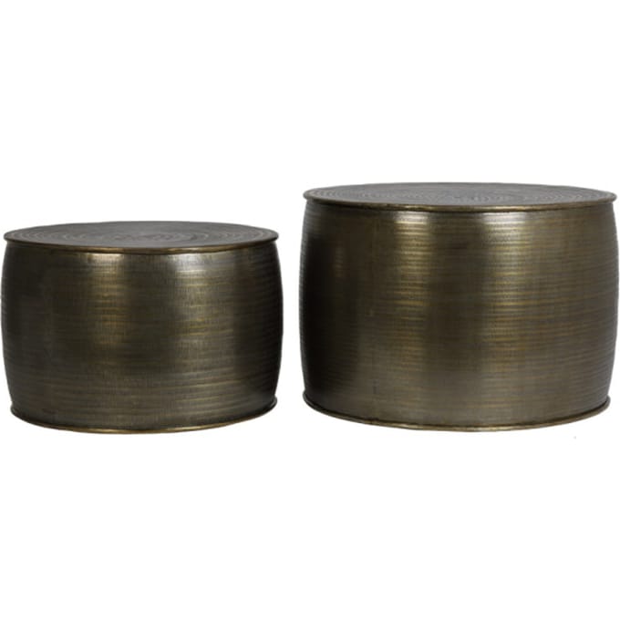 Light & Living Bijzettafel Orne - Antiek Brons - Ø60+Ø50cm - Modern