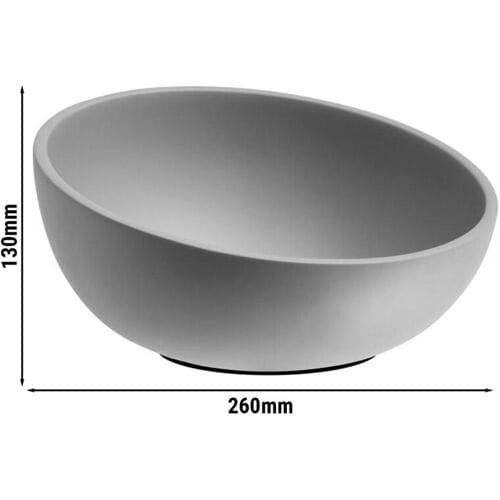 GGM Gastro (6 Stück) Schale - ELEMENT - Beton - 1,7 Liter - Ø 260mm - Grau