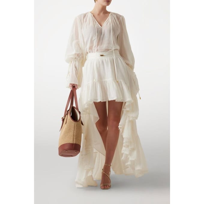 GUESS Marciano By  Elsa Long Skirt Sandy Shore Maat: 40 | Maxi Rokken Outlet | Dames | Wit