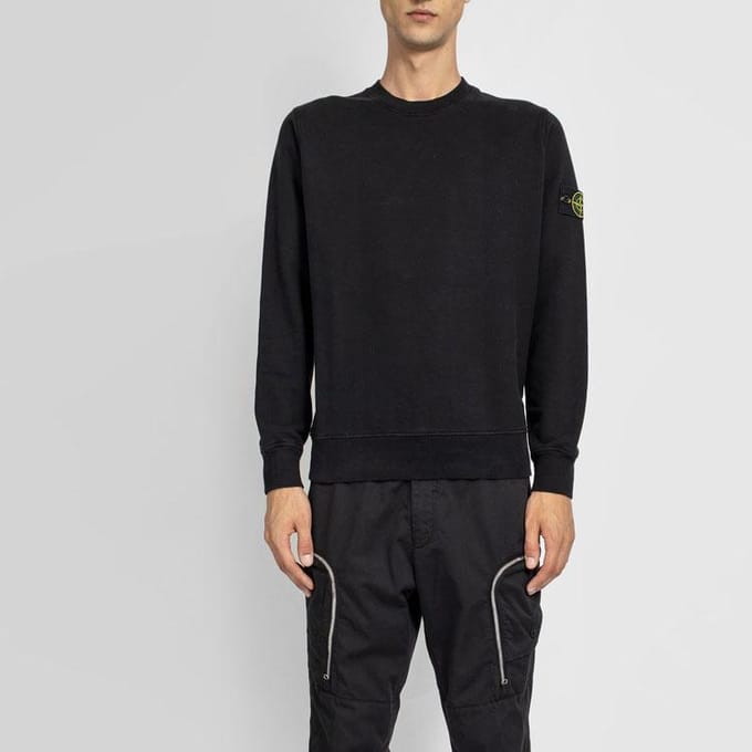 Tops Unisexes à Logo Patch Crew Black Stone Island 731563020-V0029 M black