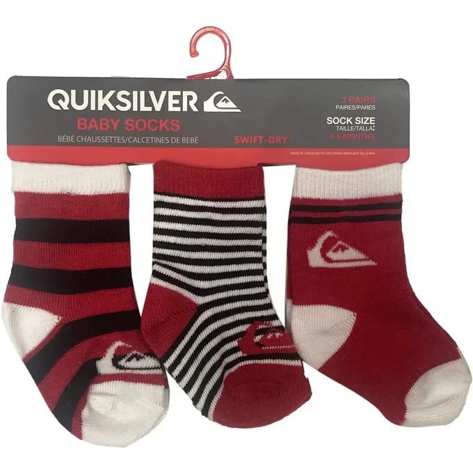 Pack 3 Calcetines Bebé Quicksilver Inside Basic 7b515z Veelkleurig 0-6 Meses