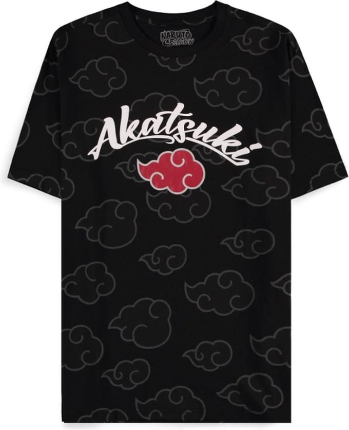 Naruto - Naruto Shippuden - Akatsuki All Over Print Heren T-shirt - S - Zwart