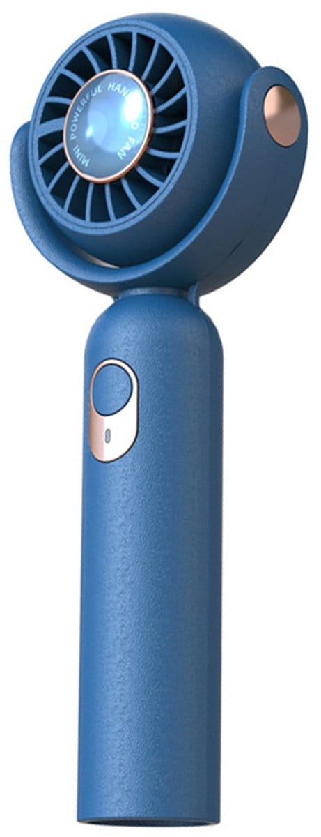 Mini-handventilator, stijlvol en oplaadbaar, met 2000mAh-accu, inclusief standaard en draagkoord