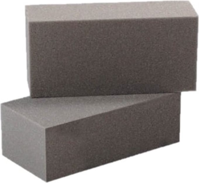 Rayher Rechthoekig steekschuim/oase - 2x - nat - grijs - 23 x 11 x 7 cm - bloemisten steekschuim