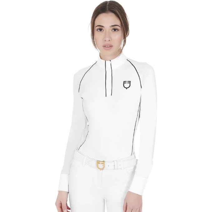 Wedstrijdrij polo met lange mouwen voor dames Equestro